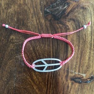 (2/40 or 3/55) Peace red rope bracelet
